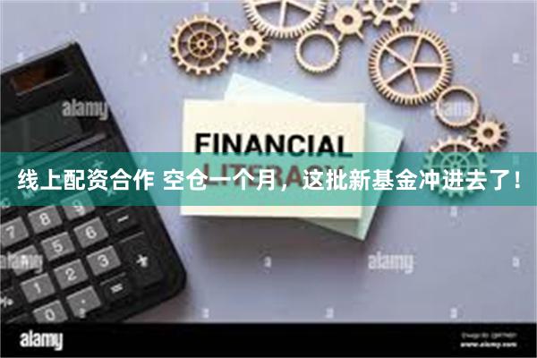 线上配资合作 空仓一个月,这批新基金冲进去了!