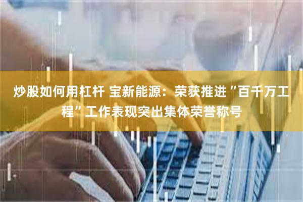 炒股如何用杠杆 宝新能源：荣获推进“百千万工程”工作表现突出集体荣誉称号