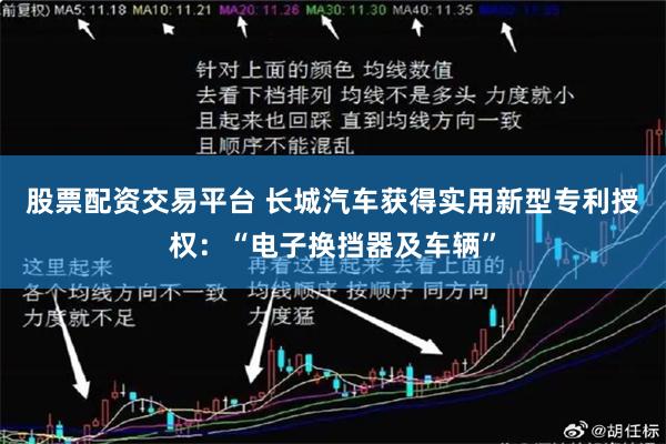 股票配资交易平台 长城汽车获得实用新型专利授权：“电子换挡器及车辆”